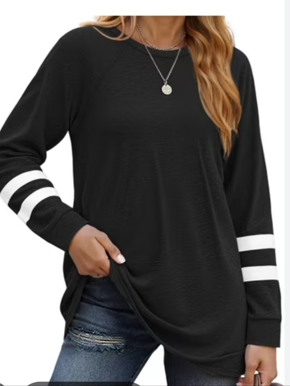 Michael Lauren Striped Sweatshirt.  Sz XS.  New. Stretch.